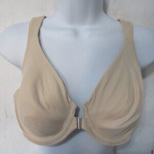 New Delimira Bra 36C Beige Tan Posture Front Closure Underwire W698